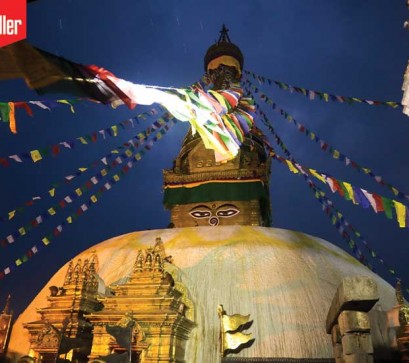 Evening at Swayambhunath